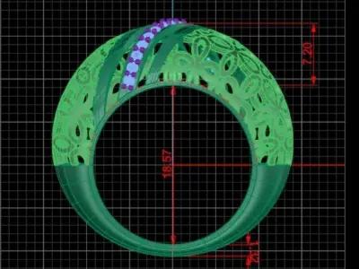 Women JEWELRY RING Engagement Ring Luxury Ring 3D print mode 3D print model
