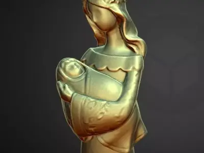 mother holding baby mothers day 3D print model