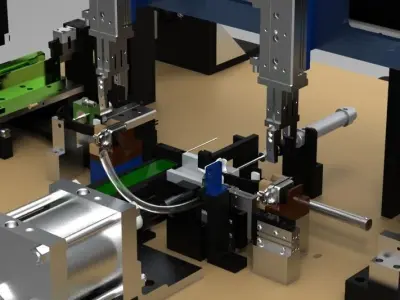 Car door check link assy machine  3D concept 3D model