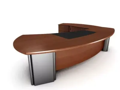 Executive Luxury Office Desk 3D model