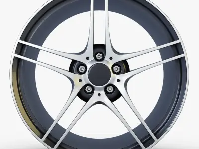 Style 313 wheel ferric gray Mid Poly Low-poly 3D model