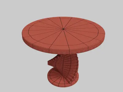 Modern Round Side Table 3D model