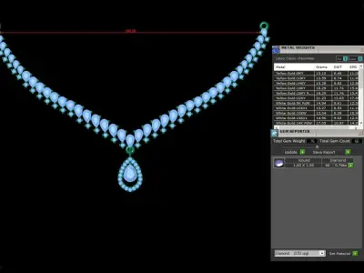 Diamond Jewelry Necklace 3D print model