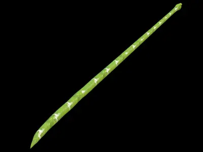 Green Snake Rig 3D model