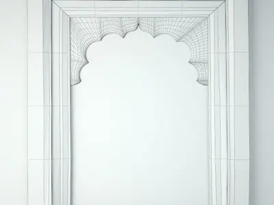 Antique Raja Window Mirror 3D model purchase