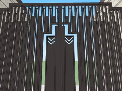 Door Art deco 3d model 3D model