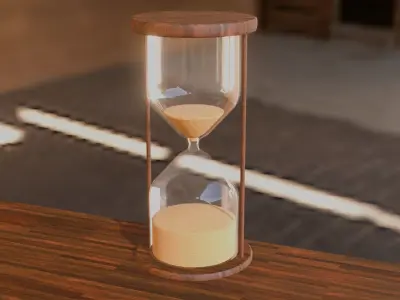 Hourglass PBR 3D model Low-poly 3D model