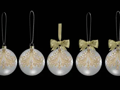 Christmas ornaments style5 3D model