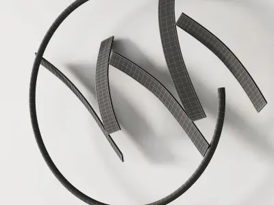 301 decorative wall art 17 metal circle artwork 3D model