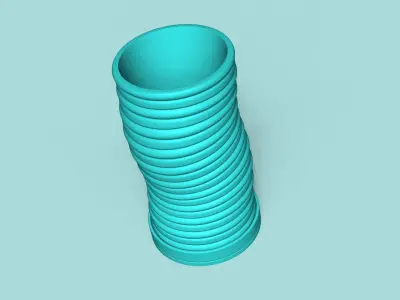 Vase 22 with Plate - Simple Plant Pot - Home Decor 3D print model