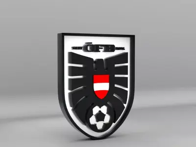 Austria National Soccer Team Logo 3D model