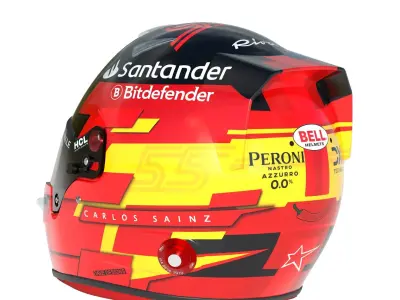 F1 Ferrari Helmets 2024 3D model