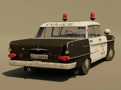Police Car Stylized Low-poly 3D model
