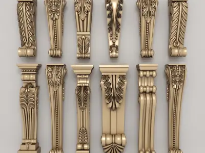 bracket classic brackets 3D model