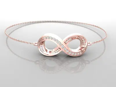 Bracelet B6 The luxury female bracelet with gem 3D print model