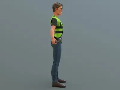 Stylized Engineer Character 3D model