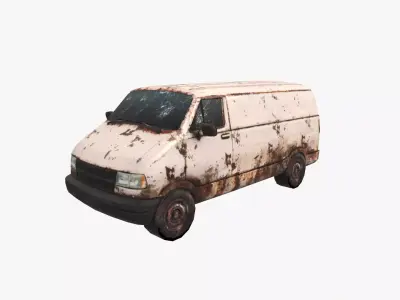 Apocalyptic Van Low-poly 3D model
