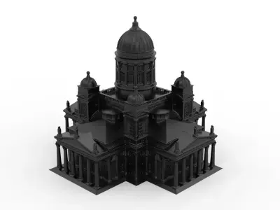 Helsinki Cathedral 3D print model