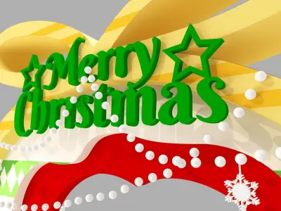 Merry Cristmas Arch 3D model