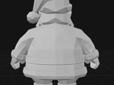 geometric Santa decoration 3D print model