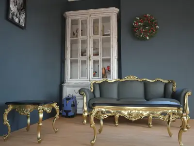 Interior Sofa Set  35 - For CNC and Interior 4 in 1 3D model