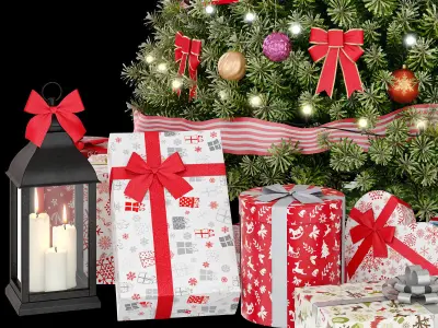 Christmas green tree 1 3D model