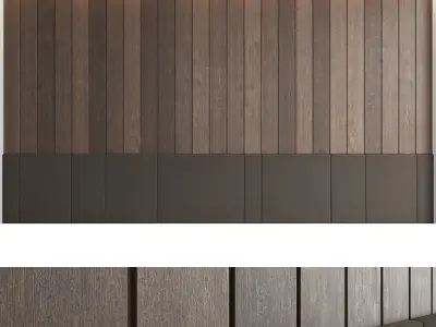 Decorative wall panel set 12 3D model