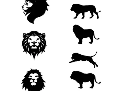 7 Different Lion Decors 3D print model