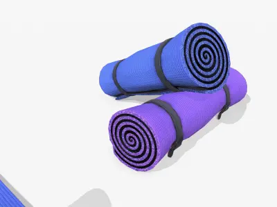 Yoga mat Low-poly 3D model