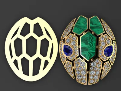 bvlgari snake pendant serpenti Free 3D print model