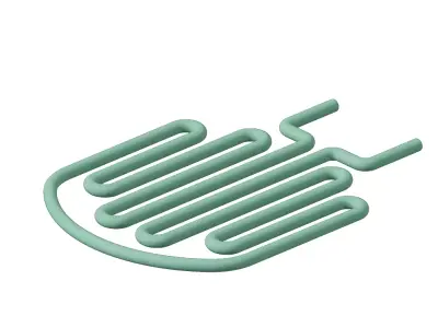 Plastic Heating Element Coil Toy 3D model