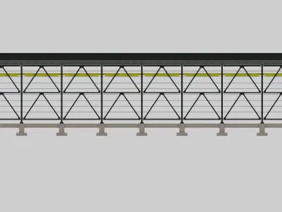 Steel Structure - Warehouse - Type-2 3D model