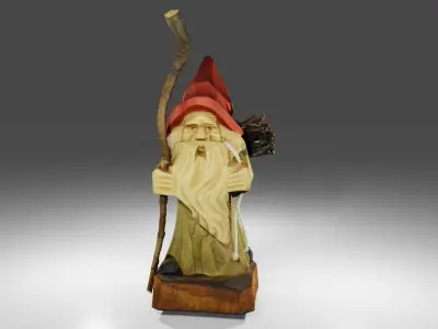 Wooden Wizard 3D model