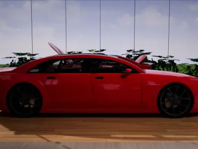 Generic Mid Size 4 Door Sedan Low-poly 3D model