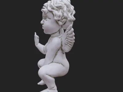 Cheeky Cherub with Horns 3D print model