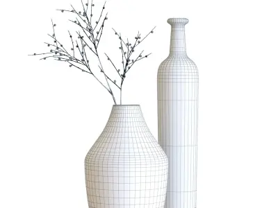 Crate and Barrel Euclid and Scoville Vases 3D model
