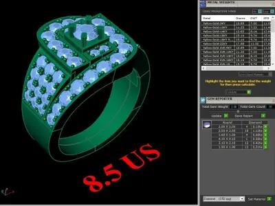 Luxury Men Rings Designs 5MR092 3D print model