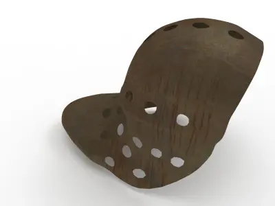 Low-poly duck style goalie hockey mask Low-poly 3D model