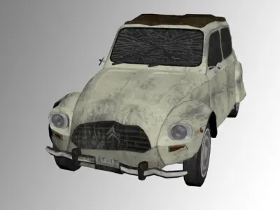 Citroen Dyane 6 - 1980 Low-poly 3D model