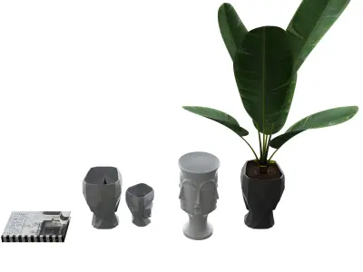 flower vase Low-poly 3D model