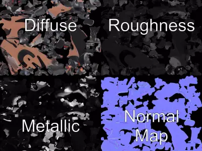 Sleek Copper Racer model pack Low-poly 3D model