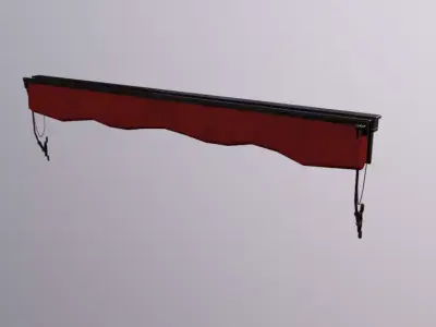 Awnings Close Long Low-poly 3D model