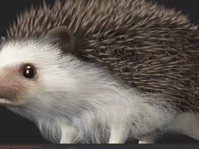 Realistic Hedgehog 3D Model  low poly Rigged Low-poly 3D model