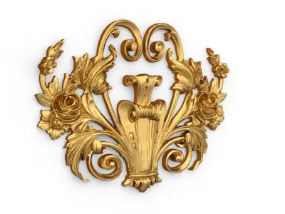 Classic carved decor ornament 379 3D model