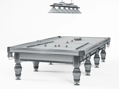 Snooker billiard table 3D model