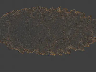 Photorealistic 3D scan of pine conifer cone Low-poly 3D model