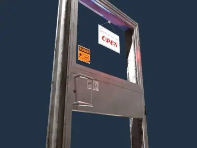 Front door for Shops Low-poly 3D model