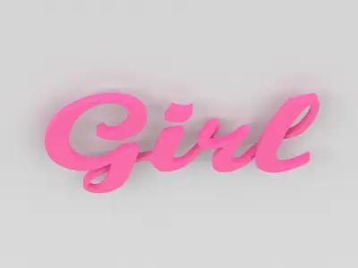 Decor object-girl 3D model