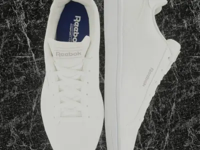 REEBOK 3D SHOES - WHITE - CLASSIC  Low-poly 3D model