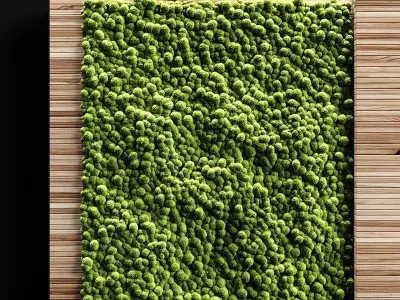 Vertical garden and planks 2 3D model